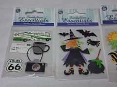 SET of 4 Packages Sandylion Essentials Scrapbooking Stickers Travel Witch NEW
