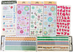 Vintage Lot 90s Me & My Big Ideas Scrapbook Stickers Glitter Borders 24 sheets