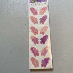 NEW Vintage SANDYLION Mother of Pearl 12 Shiny Pink Ballet Slipper Stickers