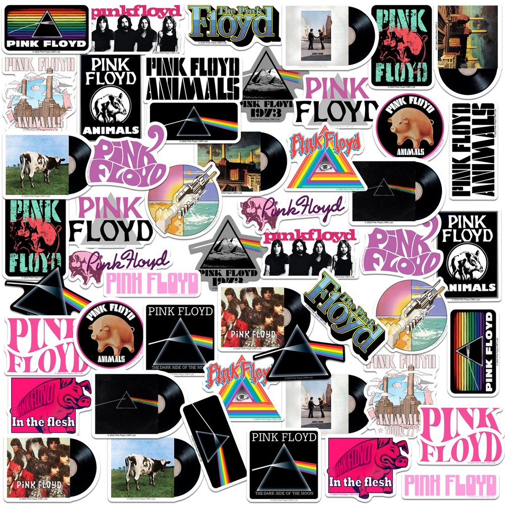 PINK FLOYD VARIETY DIE CUT VINYL 50 CT STICKER PACK