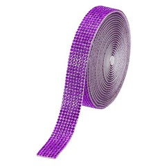 0.6 Inch Self Adhesive Rhinestone Strips 3 Yard for Crafts,Fantasy Purple