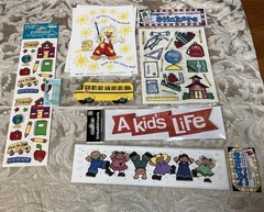Sandy Lion SCHOOL DAYS THEMED Assorted Scrapbook Craft Sticker Pack Bundle