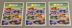 New 3 Sheets Vintage Heartline Hallmark NASCAR Stickers Car Racing