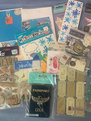 Travel Passport Beach Sun – Assorted Scrapbook Supplies/Stickers