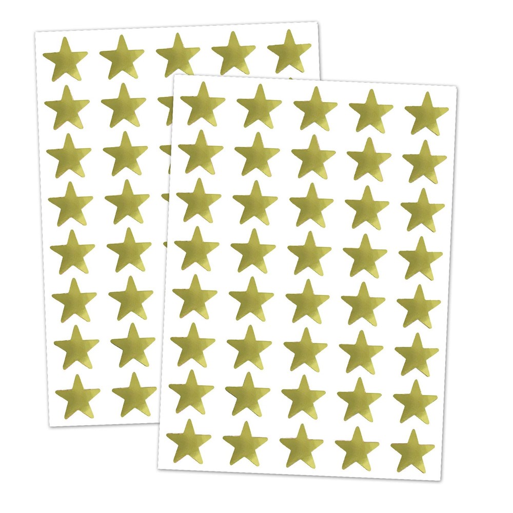 1000 Pack, Gold Foil Star Metallic Stickers, 0.6″ Diameter