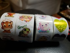 Lot Of 4 Sticker Rolls Amount On Each Roll Is Unknown