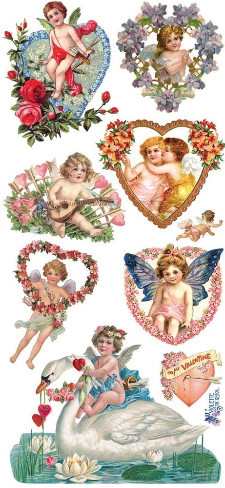 Violette Stickers Victorian Love Valentine’s Day Crafts Planner Supply