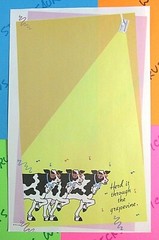 Vintage Cows Stationary Note Paper & Sandylion Happy Cows Sticker Sheets