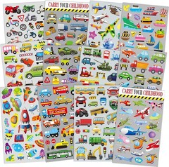 Safe and Colorful 280 PCS Transportation Stickers – Perfect for Classroom & Fun!