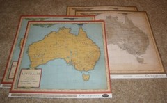 Carta Bella 12×12 Double Sided Scrapbook Papers(4) ~ Travel Map…..Australia