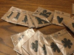Scrapbooking Scrap Metal Letters Flowers Hearts Self Adhesive by Pressed Petals
