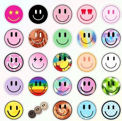 Fun Waterproof Cartoon Smiling Stickers Set – Perfect For Children & Teachers