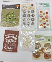 Crafting / scrapbooking embellishments Stickers Brads Flower Metal Art Mixed Lot