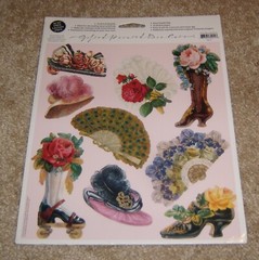 The Gifted Line ~ John Grossman 8×10 Printed DieCuts ~ Victorian Fans, Hat, Shoe