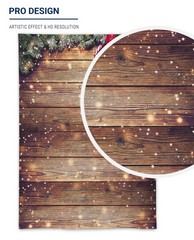 Allenjoy 6X8ft Soft Fabric Snowflake Gold Glitter Christmas Wood Wall Photogr…
