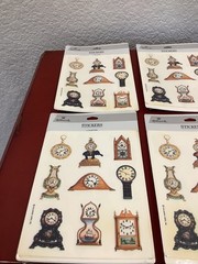 VINTAGE HALLMARK STICKERS Antique Clocks Numbered Sealed in Package~RARE~