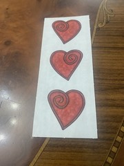 Vintage Creative Memories Swirl Hearts Sticker Strip