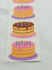 Vintage 1988 Mrs Grossmans Birthday Cake Stickers