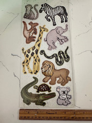 Crate Paper Day At The Zoo Accent Stickers Zebra Elephant Lion Kola Scrapbooking