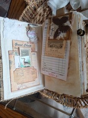 Handmade Junk Journal Travel Book Grunge Diary Memories Coffee Dyed Floral