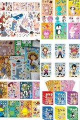 Lot Make a face Stickers for Kids, Make Your Own Animal Lot 5 Packs 100+ Pages