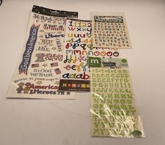 Scrapbook Lot 15 Pieces Stickers Chipboard Cardstock And 12 X 12 Paper Books