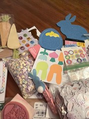 Easter Spring Scrapbooking Crafting Lot Hundreds Stickers Ribbon Misc Tons