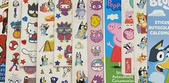 150+ STICKERS Themed BLUEY SPIDEY PUSHEEN PEPPA PIG SPIDERMAN SANRIO HELLO KITTY