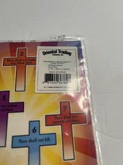 LOT Of 2 PACKS OF 12 EACH- ORIENTAL TRADING STICKERS 10 COMMANDMENTS