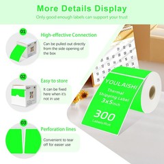 3 X 5 Inch Printable Waterproof Rectangle Color Coding Labels, 300 Per Roll A…