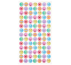 Hello Hobby Multicolor Mini Smiley Face Designer Stickers, 98 Count