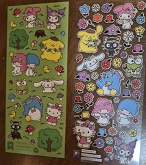 Pipsticks Hello Kitty Sticker Lot Of 7 Sheets + Postcard & 3″ Vinyl