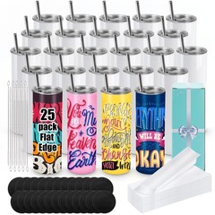 Joyclub 25 Pack Sublimation Tumblers 20 oz Sublimation Blanks Skinny Straight…