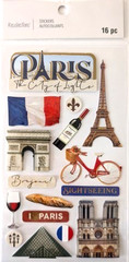 Paris France City Light Eiffel Tower Wine Louvre Travel Recollections Stickers