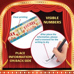 Carnival Tickets Single Roll Raffle Tickets for Events, Classroom or Carnival…