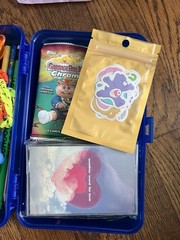 Blue Scholastic Book Fair Pencil Case Stickers Erasers 1990s 2000 W Book Fools