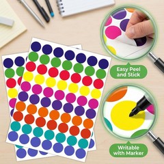 Dot Stickers – 1400 PCS Colored Circle Stickers for Kids | Back to School Suppli