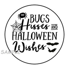 30 BUGS HISSES HALLOWEEN WISHES ENVELOPE SEALS LABELS STICKERS 1.5″ ROUND SPIDER