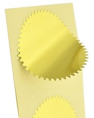 100 Pcs Gold Vintage Embosser Stamp Seal Blank Certificate Self-Adhesive Sticker