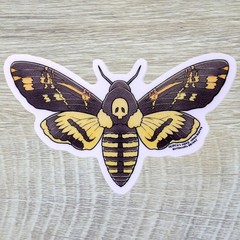 Death’s Head Hawkmoth Sticker – Waterproof Vinyl Moth Decal – Crafts & Decor