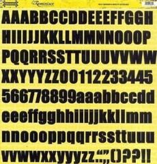 Road Signs Die-Cut Stickers: Asphalt Alphabet