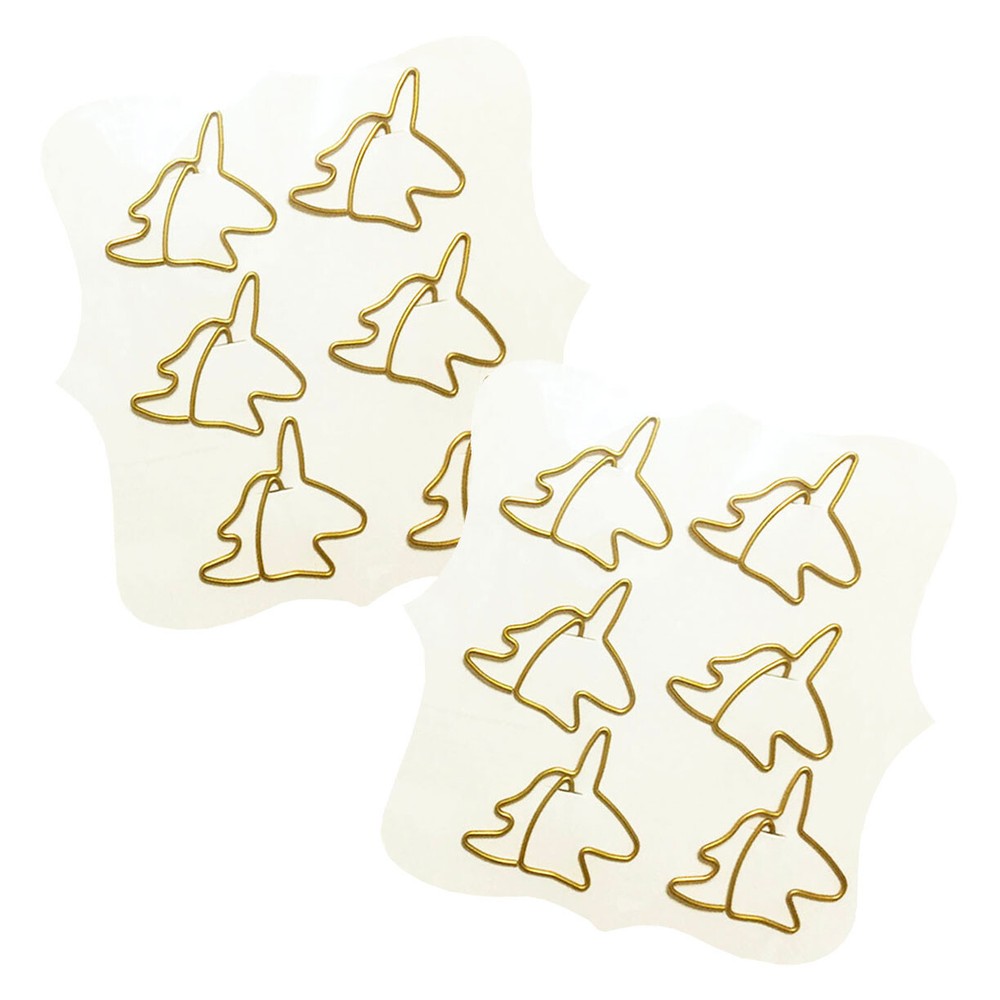 CraftSmart Unicorn Paper Clips 12 Gold Designer Fashion Planner Accessory