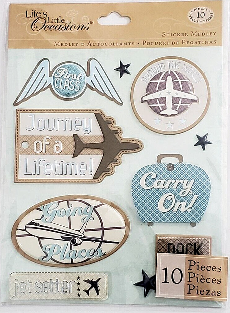 Life’s Little Occasions TRAVELING Sticker Medley – 10 pcs