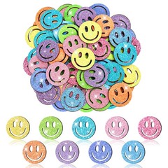 Glitter Smile Extra Tokens Reward Jar 45 PCS Happy Face Wooden Cutouts Classroom