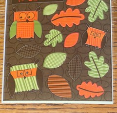 Reminisce Enchanted Autumn Owls Leaves Self Adhesive Die Cut Scrapbook Stickers