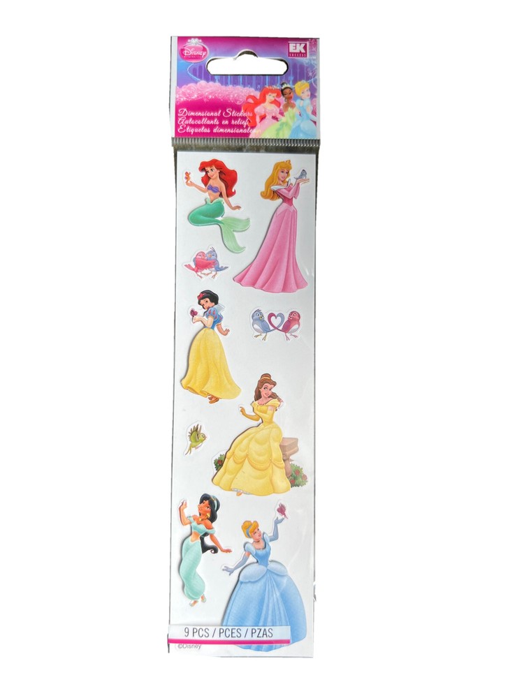 Sticko E5140011 Disney Slims Dimensional Stickers-Princess