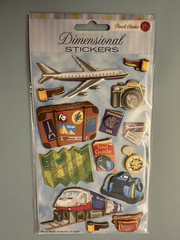 K&Company AND Dimensional – Happy Trails Passport Travel Scrapbooking Stickers