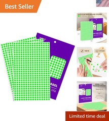 Color Coding 4200 Fluorescent Green Round Stickers – Perfect for Home or Office