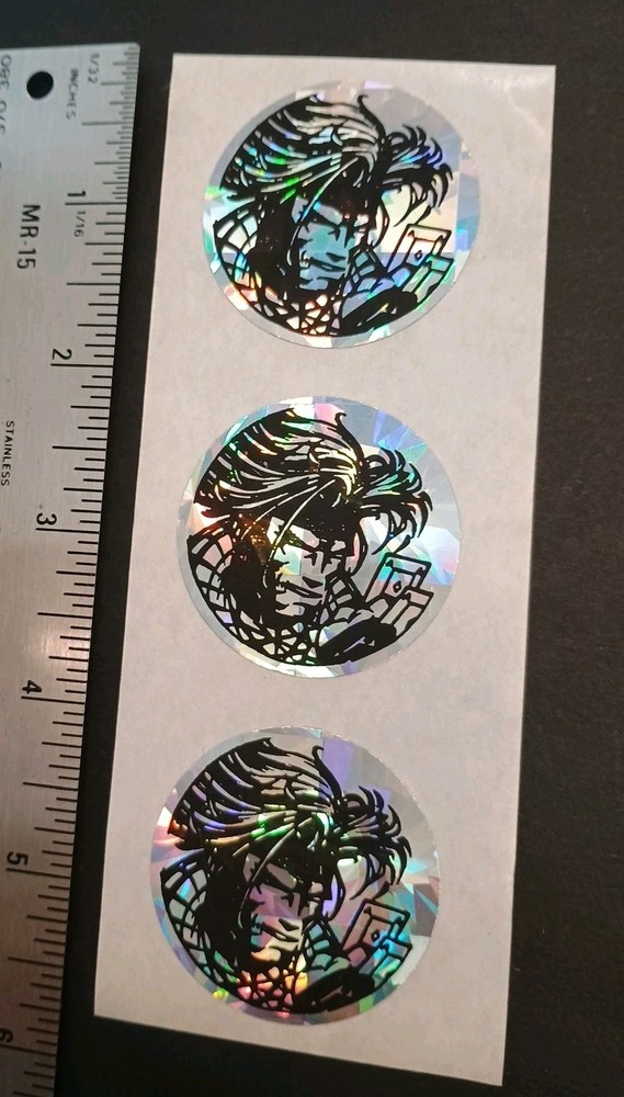 Vintage Stickers Marvel X Men Gambit Prism Sticker Mod VTG 90s Comic RARE