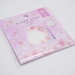 Synapse JAPAN Sakura Cherry Blossom Theme Flake Seal Message Stickers 30 pieces